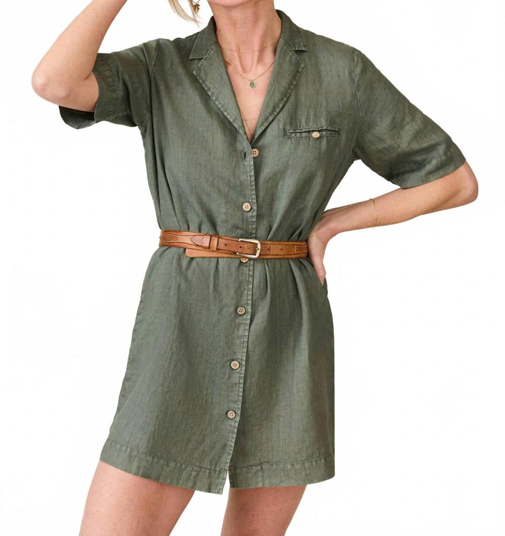NEW FAHERTY paradise point mini dress in thyme